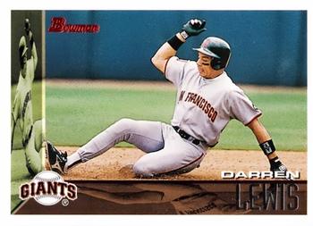 #341 Darren Lewis - San Francisco Giants - 1995 Bowman Baseball