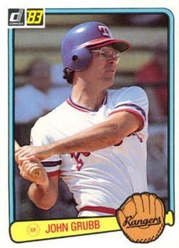 #341 John Grubb - Texas Rangers - 1983 Donruss Baseball