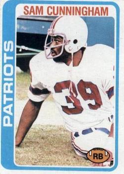 #341 Sam Cunningham - New England Patriots - 1978 Topps Football