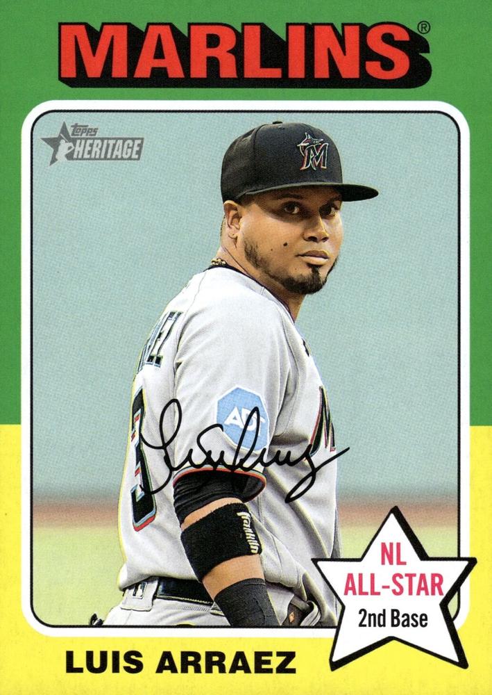 #341b Luis Arraez - Miami Marlins - 2024 Topps Heritage Baseball