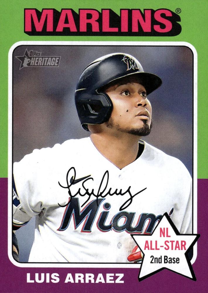 #341c Luis Arraez - Miami Marlins - 2024 Topps Heritage Baseball