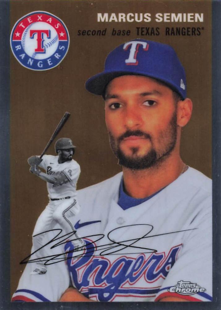 #342 Marcus Semien - Texas Rangers - 2023 Topps Chrome Platinum Anniversary Baseball