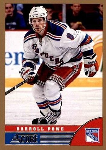 #342 Darroll Powe - New York Rangers - 2013-14 Score - Gold Hockey