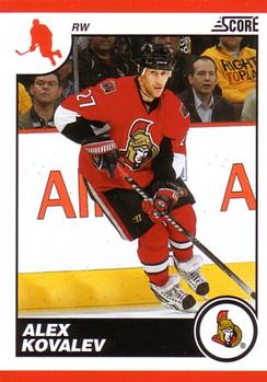 #342 Alex Kovalev - Ottawa Senators - 2010-11 Score Hockey