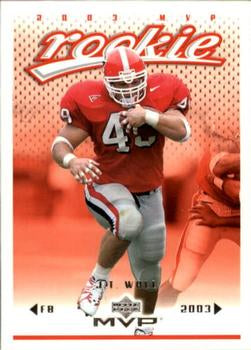 #342 J.T. Wall - Pittsburgh Steelers - 2003 Upper Deck MVP Football