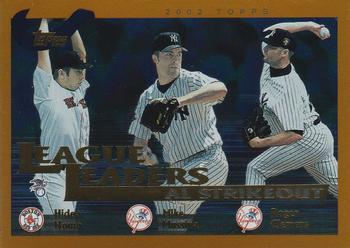 #342 Hideo Nomo / Mike Mussina / Roger Clemens - Boston Red Sox / New York Yankees - 2002 Topps Baseball