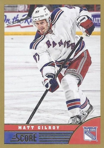 #343 Matt Gilroy - New York Rangers - 2013-14 Score - Gold Hockey