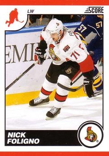 #343 Nick Foligno - Ottawa Senators - 2010-11 Score Hockey