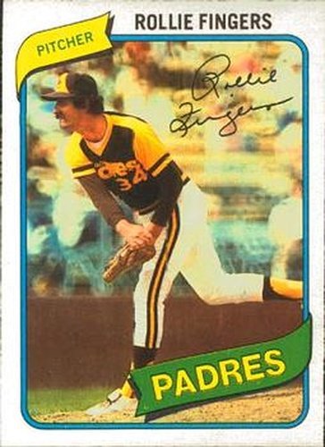 #343 Rollie Fingers - San Diego Padres - 1980 O-Pee-Chee Baseball
