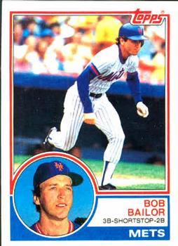 #343 Bob Bailor - New York Mets - 1983 Topps Baseball