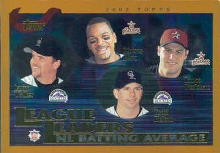 #343 Larry Walker / Todd Helton / Moises Alou / Lance Berkman - Colorado Rockies / Houston Astros - 2002 Topps Baseball
