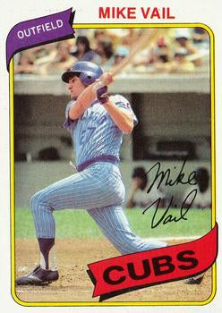 #343 Mike Vail - Chicago Cubs - 1980 Topps Baseball