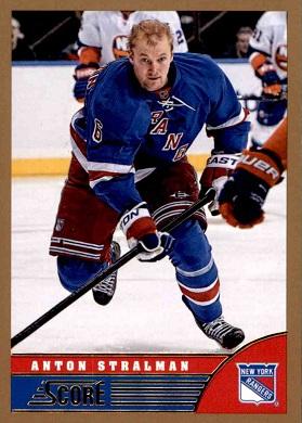 #344 Anton Stralman - New York Rangers - 2013-14 Score - Gold Hockey
