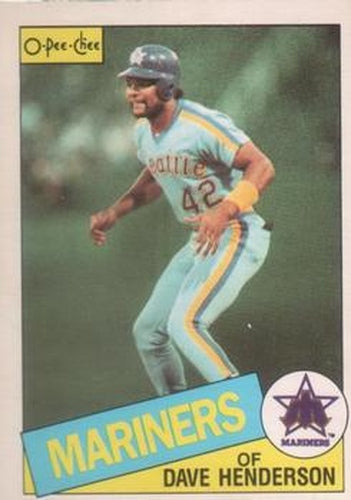 #344 Dave Henderson - Seattle Mariners - 1985 O-Pee-Chee Baseball