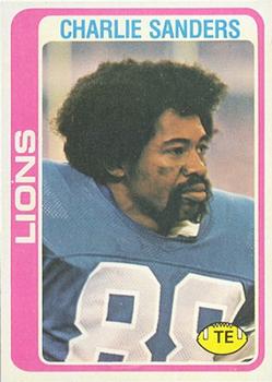 #344 Charlie Sanders - Detroit Lions - 1978 Topps Football