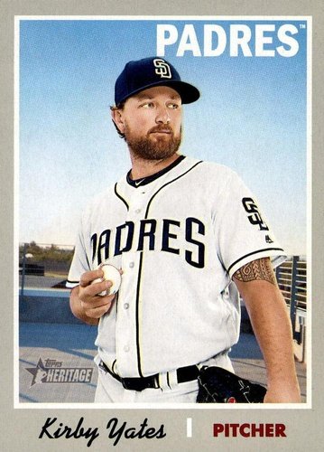 #345 Kirby Yates - San Diego Padres - 2019 Topps Heritage Baseball
