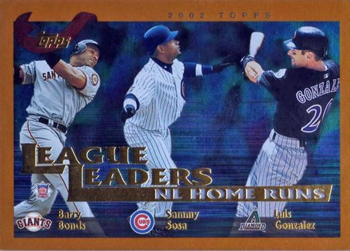 #345 Barry Bonds / Sammy Sosa / Luis Gonzalez - San Francisco Giants / Chicago Cubs / Arizona Diamondbacks - 2002 Topps Baseball