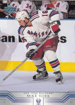 #345 Mike York - New York Rangers - 2001-02 Upper Deck Hockey