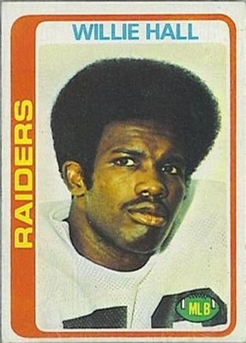 #345 Willie Hall - Oakland Raiders - 1978 Topps Football
