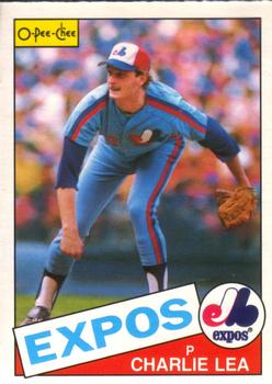 #345 Charlie Lea - Montreal Expos - 1985 O-Pee-Chee Baseball