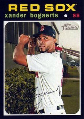 #345 Xander Bogaerts - Boston Red Sox - 2020 Topps Heritage Baseball