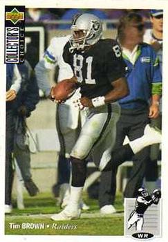 #345 Tim Brown - Los Angeles Raiders - 1994 Collector's Choice Football