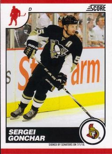 #345 Sergei Gonchar - Ottawa Senators - 2010-11 Score Hockey