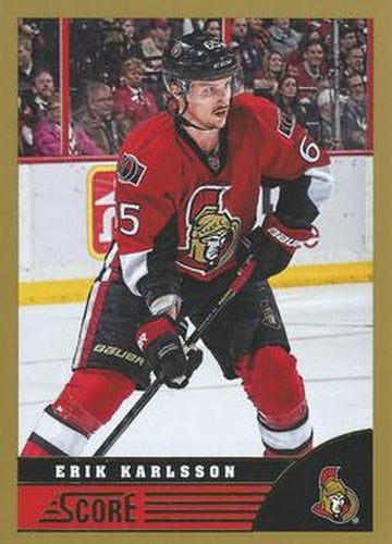 #345 Erik Karlsson - Ottawa Senators - 2013-14 Score - Gold Hockey