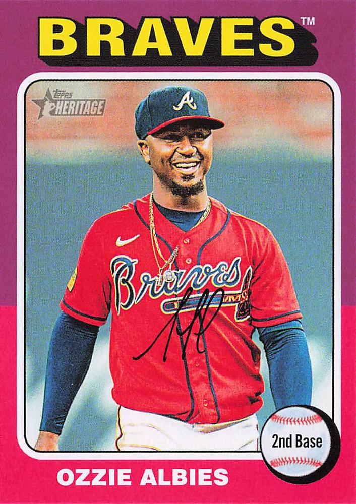 #345 Ozzie Albies - Atlanta Braves - 2024 Topps Heritage Baseball