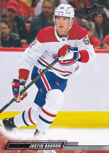 #346 Justin Barron - Montreal Canadiens - 2022-23 Upper Deck Hockey