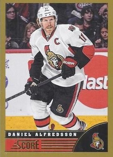 #346 Daniel Alfredsson - Ottawa Senators - 2013-14 Score - Gold Hockey