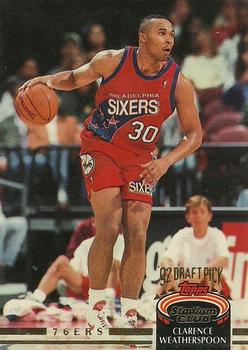 #346 Clarence Weatherspoon - Philadelphia 76ers - 1992-93 Stadium Club Basketball