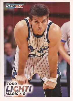 #346 Todd Lichti - Orlando Magic - 1993-94 Fleer Basketball