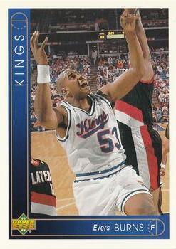 #346 Evers Burns - Sacramento Kings - 1993-94 Upper Deck Basketball