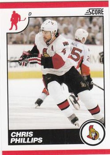 #346 Chris Phillips - Ottawa Senators - 2010-11 Score Hockey