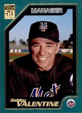#346 Bobby Valentine - New York Mets - 2001 Topps Baseball