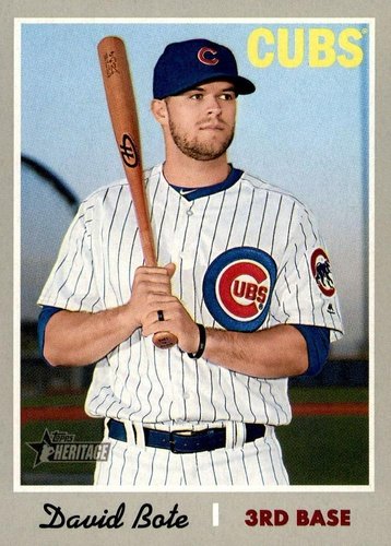 #347 David Bote - Chicago Cubs - 2019 Topps Heritage Baseball