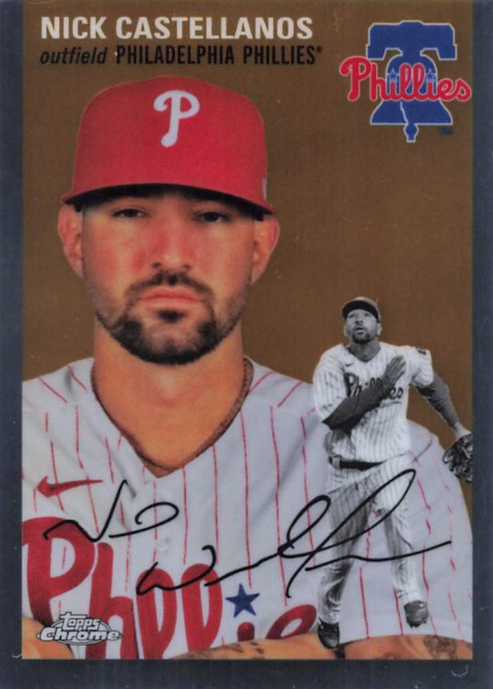#347 Nick Castellanos - Philadelphia Phillies - 2023 Topps Chrome Platinum Anniversary Baseball
