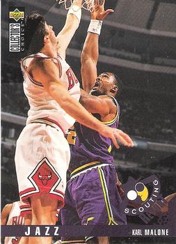 #347 Karl Malone - Utah Jazz - 1995-96 Collector's Choice Basketball