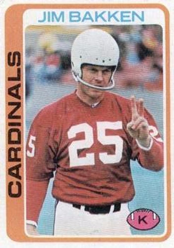 #347 Jim Bakken - St. Louis Cardinals - 1978 Topps Football