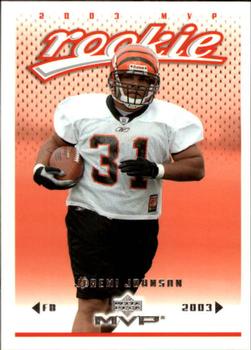 #347 Jeremi Johnson - Cincinnati Bengals - 2003 Upper Deck MVP Football