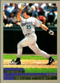 #347 Kelly Stinnett - Arizona Diamondbacks - 2000 Topps Baseball