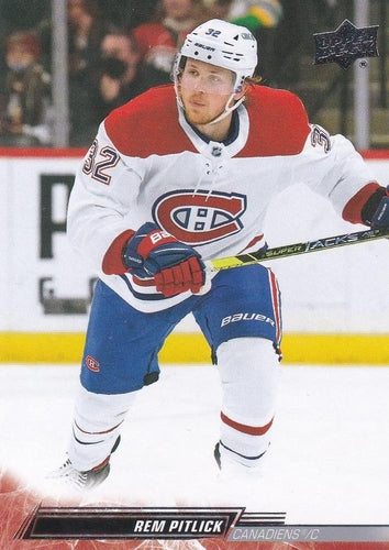 #348 Rem Pitlick - Montreal Canadiens - 2022-23 Upper Deck Hockey