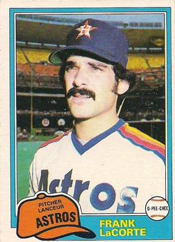 #348 Frank LaCorte - Houston Astros - 1981 O-Pee-Chee - Gray Back Baseball