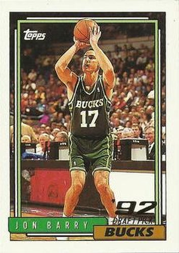 #348 Jon Barry - Milwaukee Bucks - 1992-93 Topps Basketball