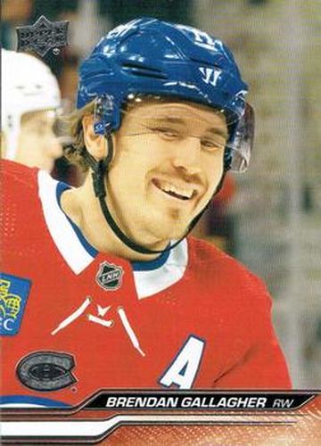 #348 Brendan Gallagher - Montreal Canadiens -2023-24 Upper Deck Hockey