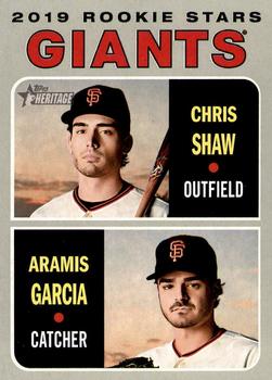 #349 Giants 2019 Rookie Stars Chris Shaw / Aramis Garcia - San Francisco Giants - 2019 Topps Heritage Baseball
