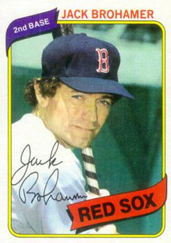 #349 Jack Brohamer - Boston Red Sox - 1980 Topps Baseball