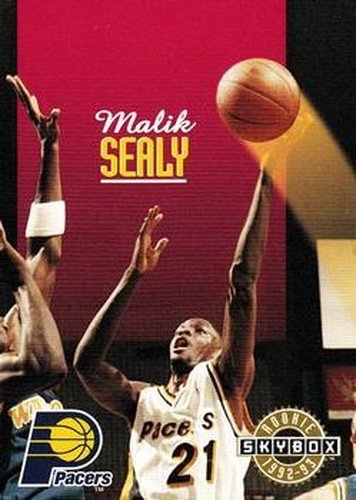 #349 Malik Sealy - Indiana Pacers - 1992-93 SkyBox Basketball