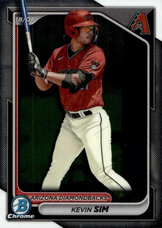 #BCP-34 Kevin Sim - Arizona Diamondbacks - 2024 Bowman - Chrome Prospects Baseball